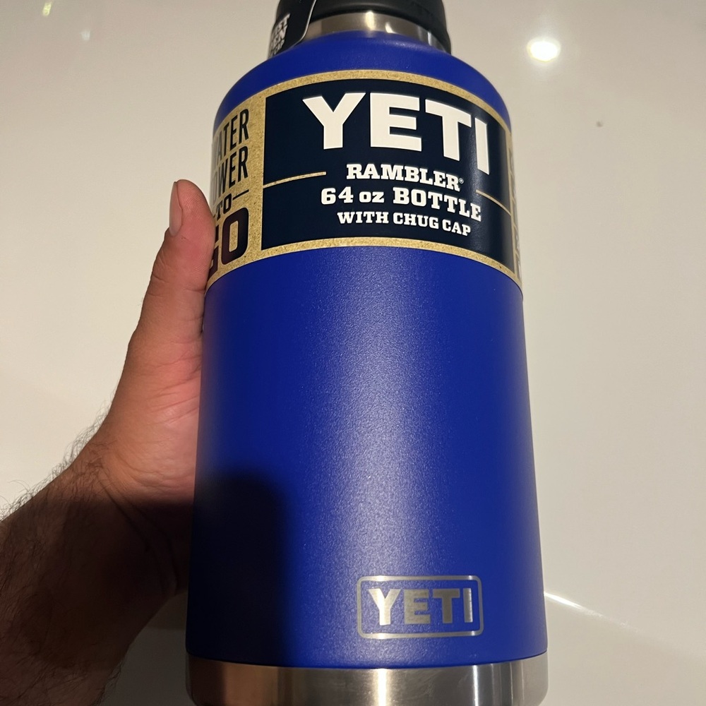 YETI Blue Stainless Steel Bottle